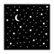 Stamperia Stencil 4.72"X4.72"-Alice In Christmas Stars And Moon